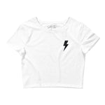 Crop Top- Simple Bolt - White