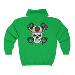 Hooded Zip Up - Back Skully