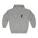 Hooded Zip Up - Back Bolt Man - Up To 5xl