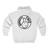 Hooded Zip Up - Mandate This - White