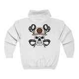 Hooded Zip Up - Back Skully