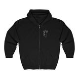 Hooded Zip Up - Back Bolt Man - Up To 5xl