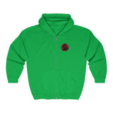 Hooded Zip Up - Mandate This - Red/Black