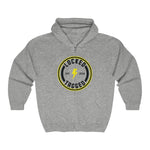 Hooded Zip Up - Bolt Back Badge - Yellow!