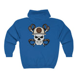 Hooded Zip Up - Back Skully