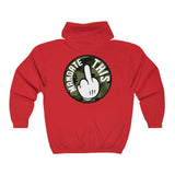 Hooded Zip Up - Mandate This - Green Camo