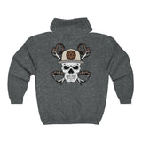 Hooded Zip Up - Back Skully