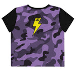 Crop Top - Slanted LTL Crop - Purp Camo