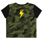 Crop Top - Slanted LTL Crop - Green Camo