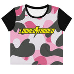 Crop Top - Slanted LTL Crop - Pink Camo