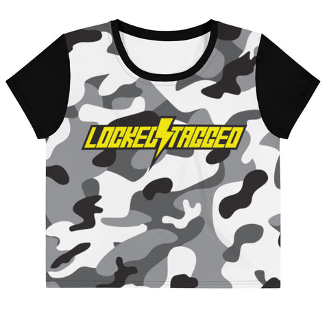 Crop Top - Slanted LTL Crop - White Camo