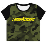 Crop Top - Slanted LTL Crop - Green Camo