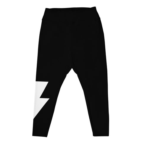 Leggings - Plus Bolt Leggings - Black