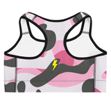 Sport Top - L&T Slanted Sports Bra - Pink Camo