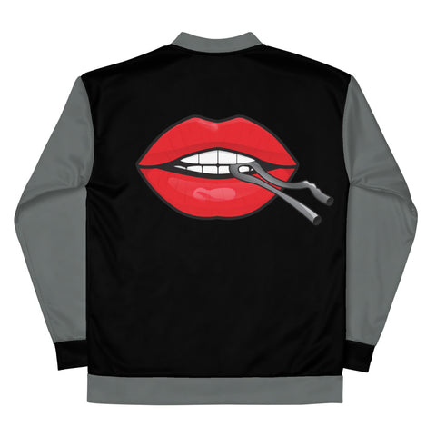 Jacket - Cotter Lips Bomber - Black/Grey