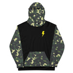 Hoodie - Bolt Badge Sleeved Hoodie - Black/Camo