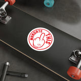 Sticker - Mandate This - Round White/Red