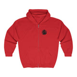 Hooded Zip Up - Mandate This - Red/Black