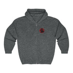 Hooded Zip Up - Mandate This - Red/Black