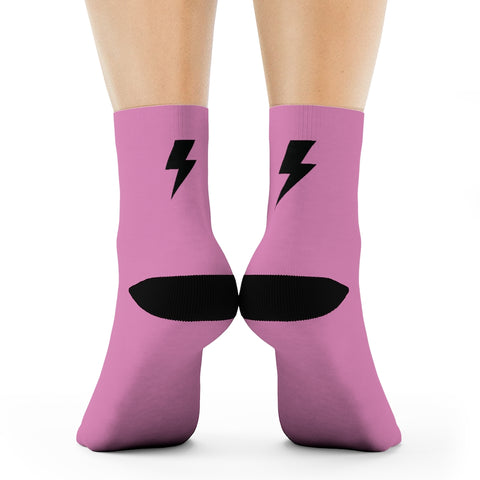 Socks - Simple Bolt Socks - Pink