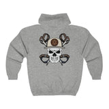 Hooded Zip Up - Back Skully