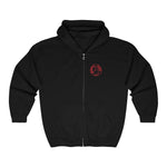 Hooded Zip Up - Mandate This - Red/Black