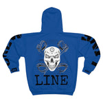 Hooded Zip Up - Bolt Skull Candy - Blue