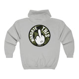 Hooded Zip Up - Mandate This - Green Camo